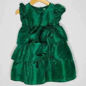 CAMILLA Cap Sleeve Rosette Tiered Twirl Party Holiday Dress Sz 2T